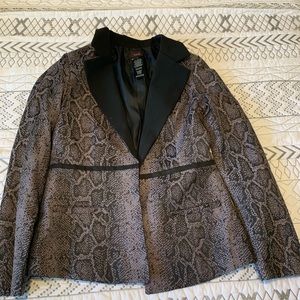 Snake print blazer